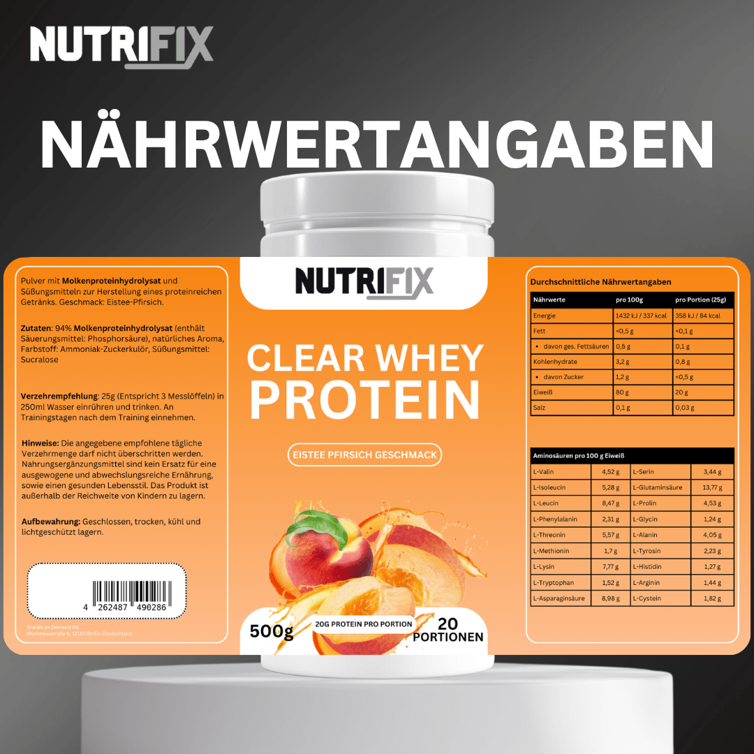 Clear Whey Protein - Eistee Pfirsich Bundle - Nutrifix
