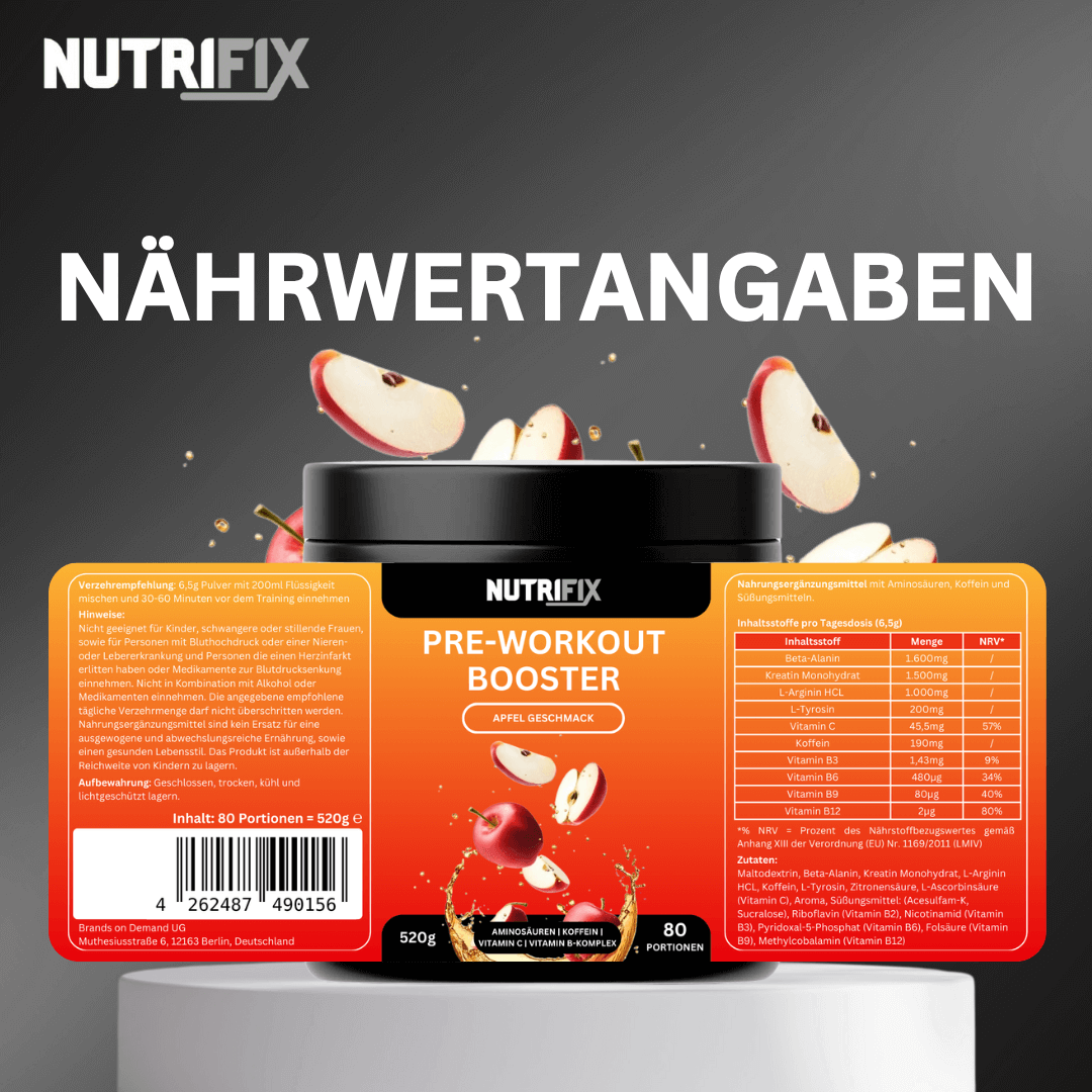 Pre - Workout Booster - Apfel Bundle - Nutrifix