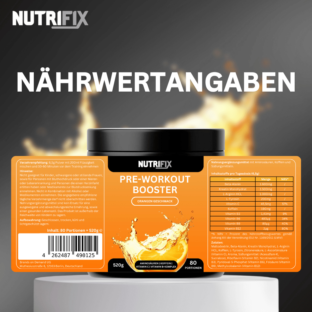 Pre - Workout Booster - Orange Bundle - Nutrifix