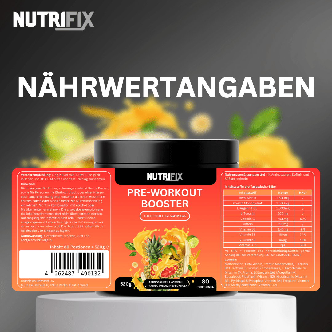 Pre - Workout Booster - Tutti Frutti Bundle - Nutrifix