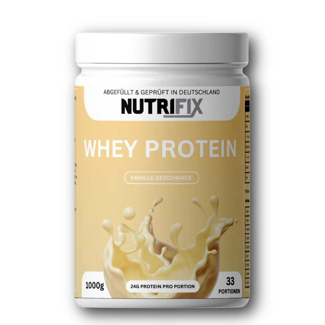 Premium Whey - Vanille Bundle von Nutrifix, hochwertiges und veganes Nahrungsergänzungsmittel aus Deutschland. Unterstützt die Gesundheit mit besten Inhaltsstoffen..