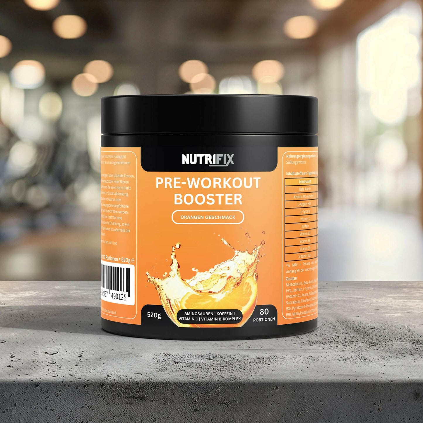 Pre-Workout Booster - Orange Bundle von Nutrifix, hochwertiges und veganes Nahrungsergänzungsmittel aus Deutschland. Unterstützt die Gesundheit mit besten Inhaltsstoffen..