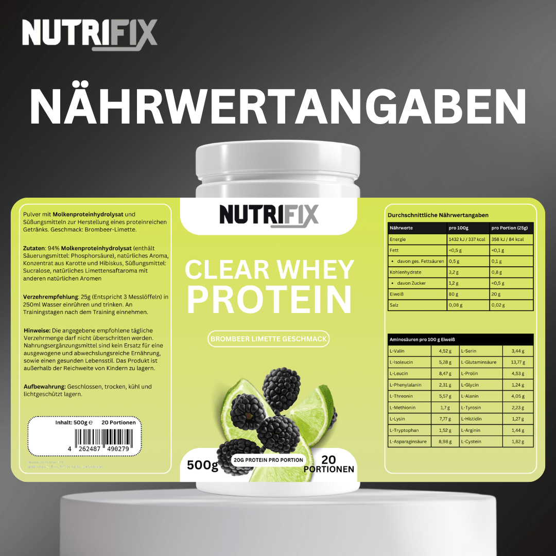 Clear Whey Protein - Brombeere - Limette Bundle - Nutrifix