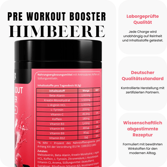 Pre - Workout Booster Himbeere - 520g - Nutrifix