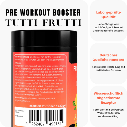Pre - Workout Booster Tutti Frutti - 520g - Nutrifix
